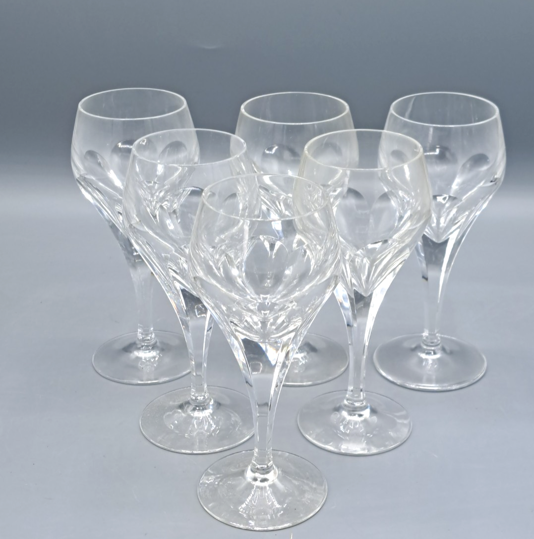 Antiqutät, Mundgelasenes Glas, Handgefertigt, 6 Stück, 14cm hoch